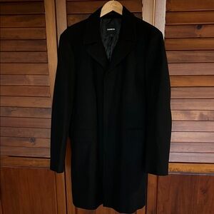 Express Women's Elegant Black Trench Coat